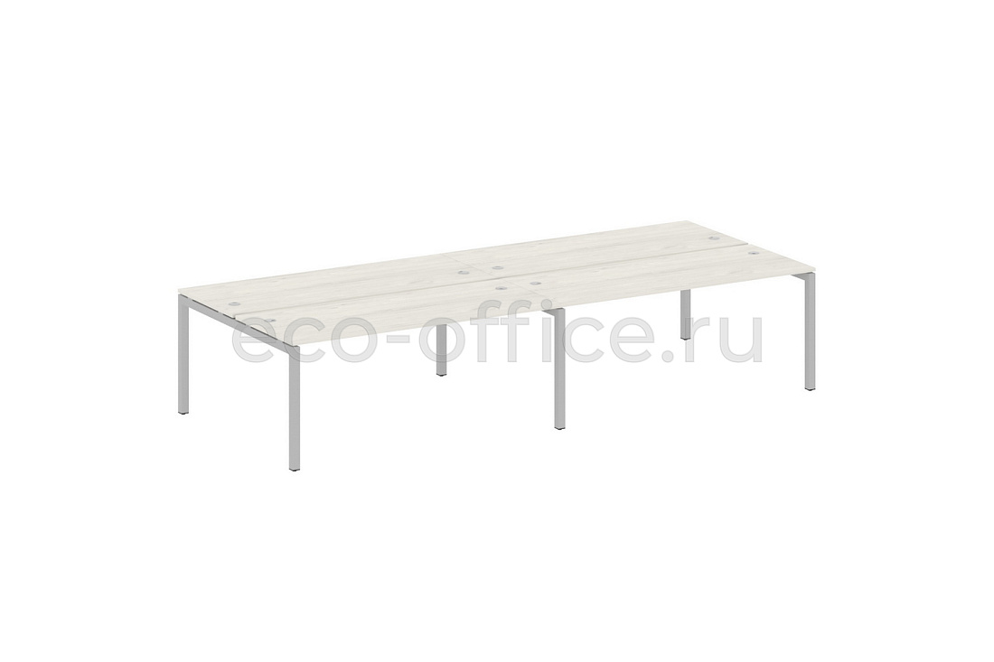 Рабочая станция на 4 рабочих места METAL SYSTEM QUATTRO 5x5 50БП.СМ-4.5 Дуб Наварра / Серый металл  стоимость