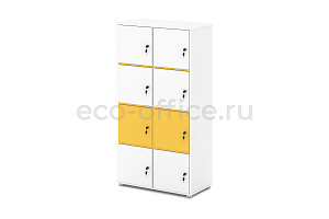 Стеллаж-локер средний 8 ячеек SENTIDA COLOR S-781 Манго фото