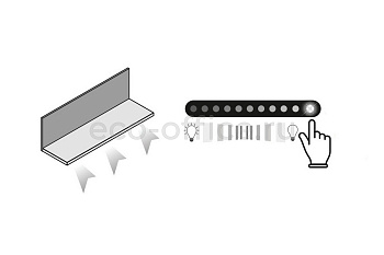 Полка настенная открытая с LED лампой﻿﻿﻿﻿﻿﻿﻿﻿﻿﻿﻿﻿﻿ (меламин) ELITE 174339 Light Poplar / Black купить в Москве
