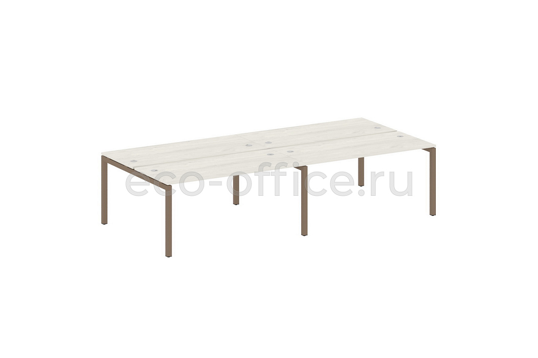 Рабочая станция на 4 рабочих места METAL SYSTEM QUATTRO 5x5 50БП.СМ-4.4 Дуб Наварра / Мокко металл  стоимость