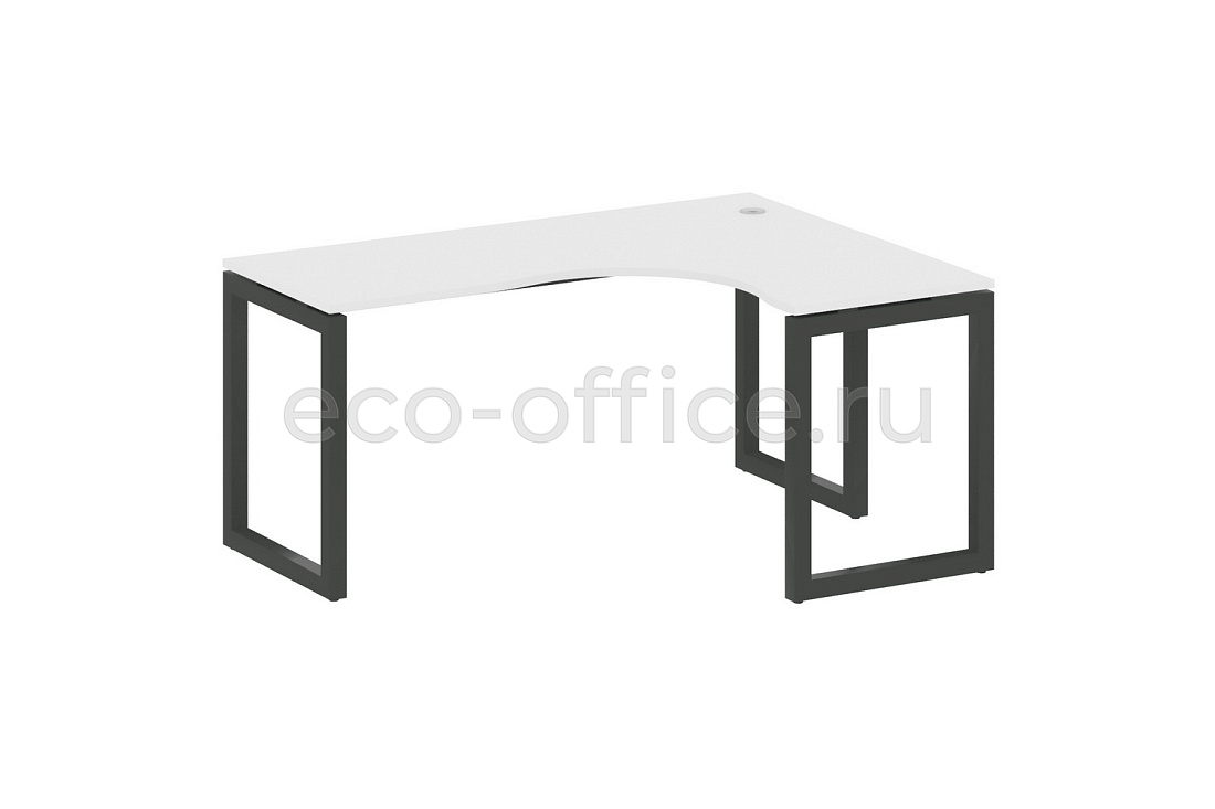 Стол криволинейный правый METAL SYSTEM QUATTRO 5x5 50БО.СА-4 Пр Белый / Антрацит металл  стоимость