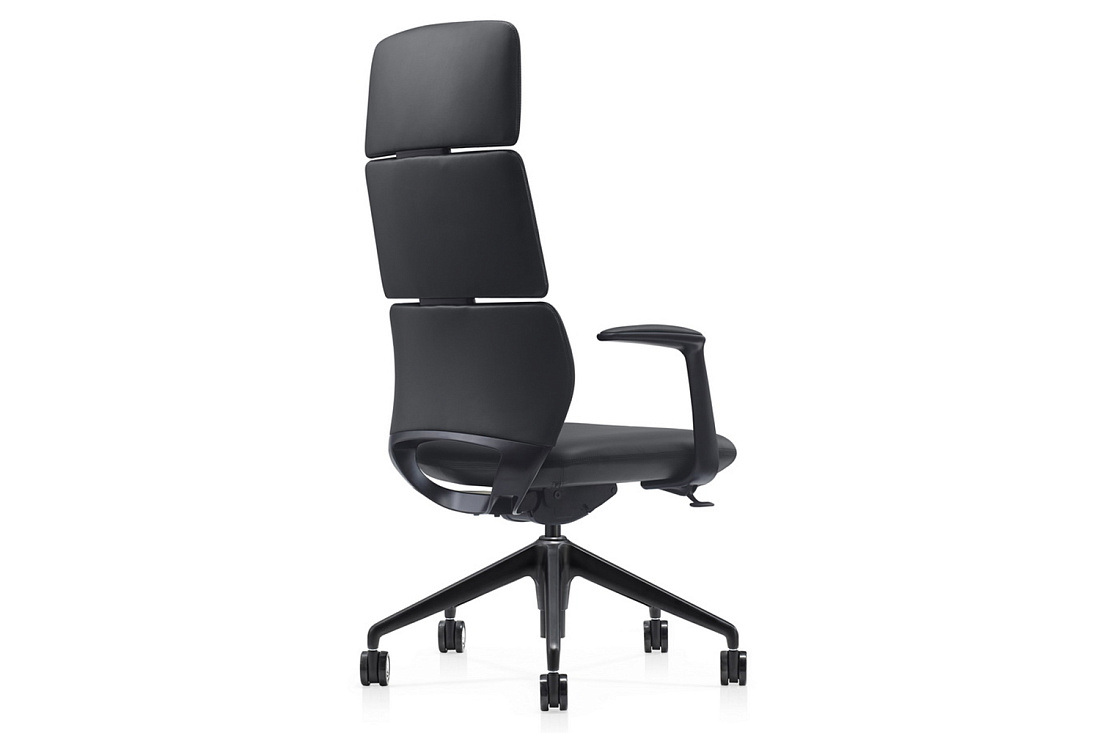 кресло руководителя rv design venetto fk013-a12 чёрная кожа фото