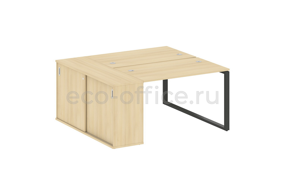 Рабочая станция с опорным шкафом-купе METAL SYSTEM STYLE БО.РС-СШК-1.2 Акация Лорка / Антрацит металл  стоимость