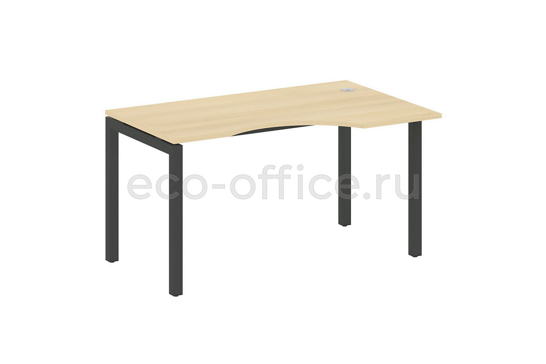 Стол криволинейный правый METAL SYSTEM QUATTRO 5x5 50БП.СА-2 Пр Акация Лорка / Антрацит металл купить в Москве
