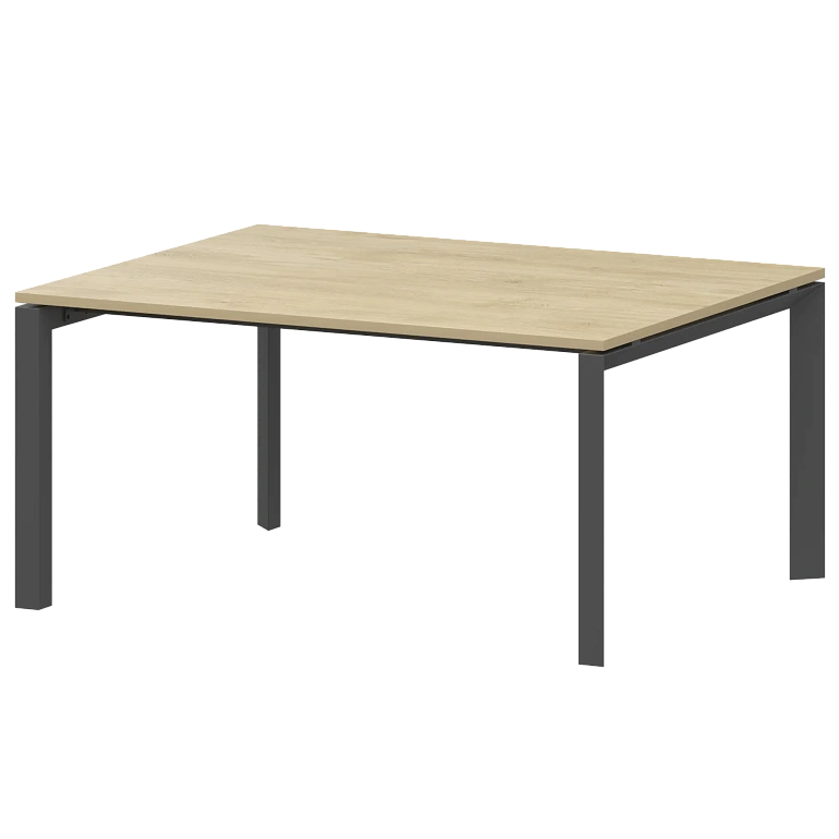 стол переговорный на металлокаркасе protech нтмп.п.140.11 баттл рок/белый фото