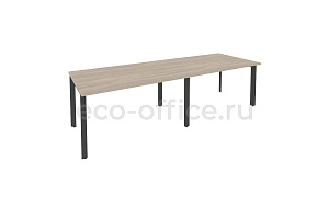 Стол переговорный (2 столешницы) ONIX O.MP-PRG-2.3 Дуб Аттик / Антрацит металл фото