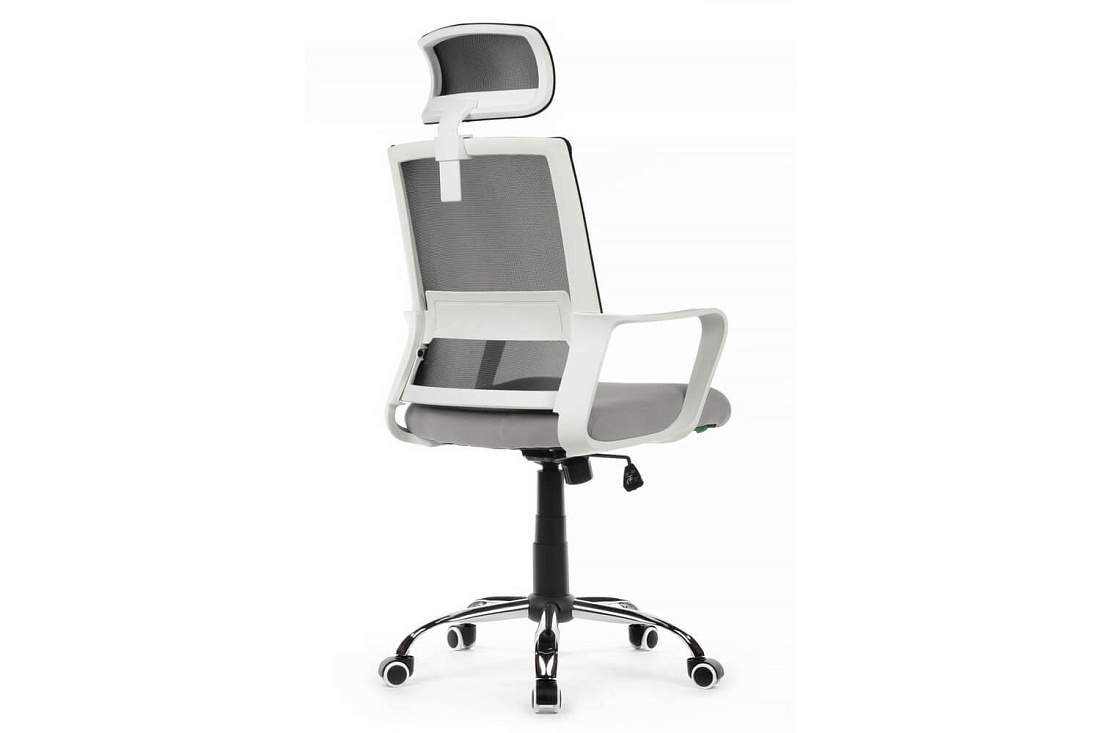 кресло rv chair mint 1029hw чёрная сетка / серая ткань фото