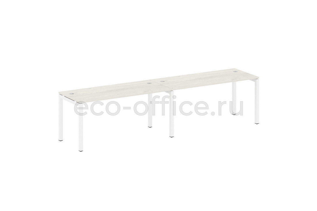 Рабочая станция на 2 рабочих места METAL SYSTEM QUATTRO 5x5 50БП.СМ-2.4 Дуб Наварра / Белый металл  стоимость