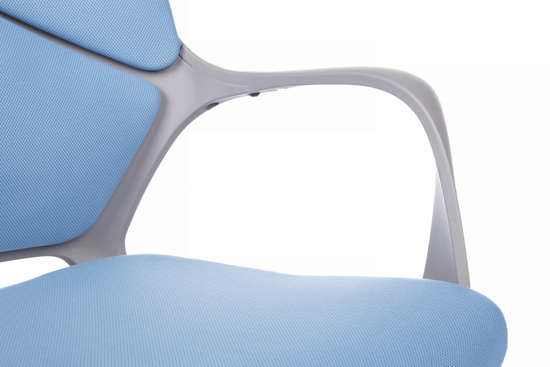 Кресло офисное RV Chair IQ RV 8989 Серый пластик / Синяя ткань  стоимость