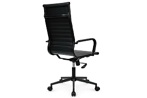 Кресло руководителя RV Chair HUGO 6002-1SEB Чёрная экокожа фото