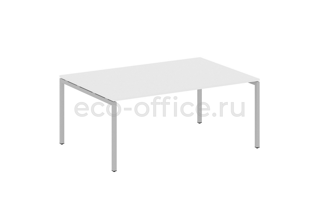 Стол переговорный (1 столешница) METAL SYSTEM QUATTRO 4x4 40БП.ПРГ-1.5 Белый / Серый металл  стоимость