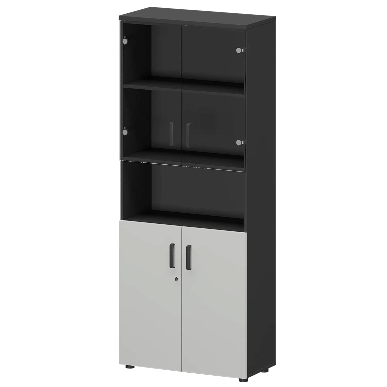 шкаф protech смш-58д2с2 тип1 графит/белый фото