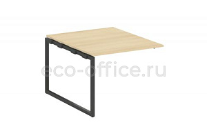 Проходной наборный элемент переговорного стола METAL SYSTEM QUATTRO 4x4 40БО.ППРГ-1 Акация Лорка / Антрацит металл фото