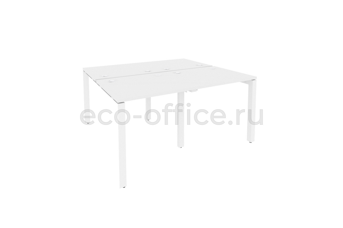 Рабочая станция на П-образном м/к ONIX O.MP-D.RS-4.0.7 Белый Бриллиант / Белый металл  купить в Москве
