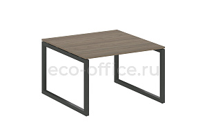 Стол переговорный (1 столешница) METAL SYSTEM QUATTRO 5x5 50БО.ПРГ-1.2 Вяз Благородный / Антрацит металл фото