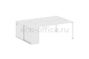 Рабочая станция с опорным шкафом-купе METAL SYSTEM STYLE БП.РС-СШК-1.5 Белый / Белый металл фото