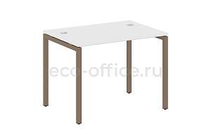 Стол письменный METAL SYSTEM QUATTRO 4x4 40БП.СП-1 Белый / Мокко металл фото