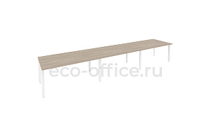 Стол переговорный (3 столешницы) ONIX O.MP-PRG-3.4 Дуб Аттик / Белый металл фото