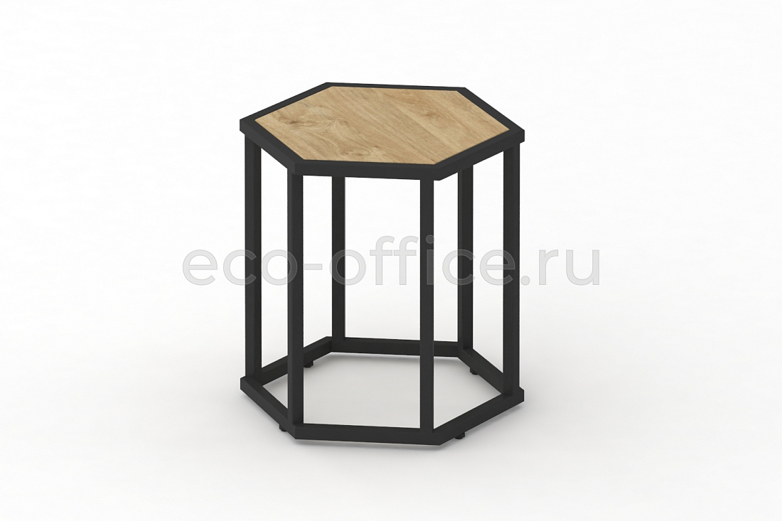 Стол журнальный HEX-450 Тиквуд Светлый / Чёрный металл  стоимость