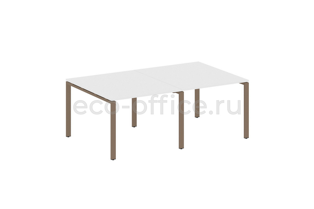 Стол переговорный (2 столешницы) METAL SYSTEM STYLE БП.ПРГ-2.1 Белый / Мокко металл  стоимость