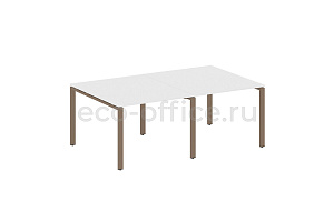 Стол переговорный (2 столешницы) METAL SYSTEM STYLE БП.ПРГ-2.1 Белый / Мокко металл фото