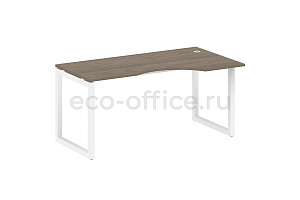 Стол криволинейный правый METAL SYSTEM QUATTRO 5x5 50БО.СА-1 Пр Вяз Благородный / Белый металл фото