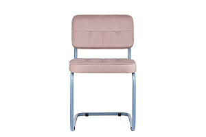 Конференц-кресло ECO-CHAIR COLOMBO Comfort CLM-05 Розовый велюр / Синий пудровый металл фото