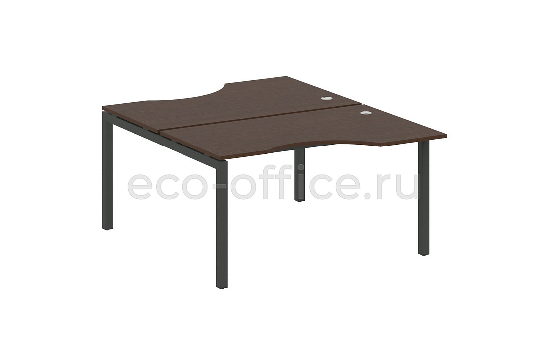 Рабочая станция криволинейная METAL SYSTEM QUATTRO 5x5 50БП.РАС-СА-2.2 Венге Цаво / Антрацит металл купить в Москве