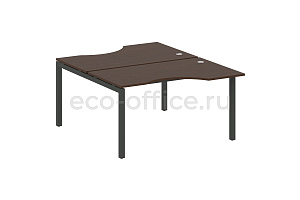 Рабочая станция криволинейная METAL SYSTEM QUATTRO 5x5 50БП.РАС-СА-2.2 Венге Цаво / Антрацит металл фото