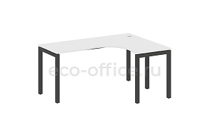 Стол криволинейный правый METAL SYSTEM QUATTRO 5x5 50БП.СА-4 Пр Белый / Антрацит металл фото