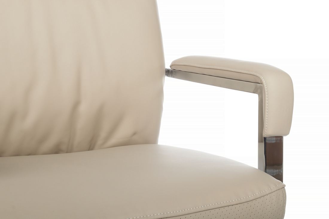 кресло rv chair leon-m b916 кремовая экокожа фото