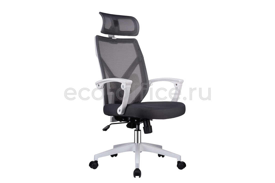 Кресло RV Chair OLIVER W-203 AC Белый пластик / Серая сетка купить в Москве
