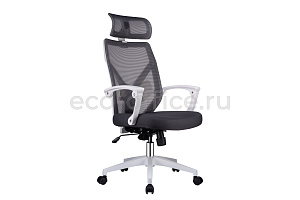 Кресло RV Chair OLIVER W-203 AC Белый пластик / Серая сетка фото