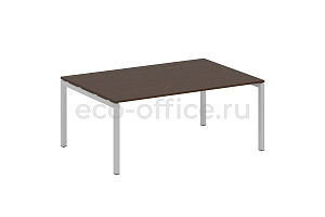 Стол переговорный (1 столешница) METAL SYSTEM QUATTRO 5x5 50БП.ПРГ-1.5 Венге Цаво / Серый металл фото
