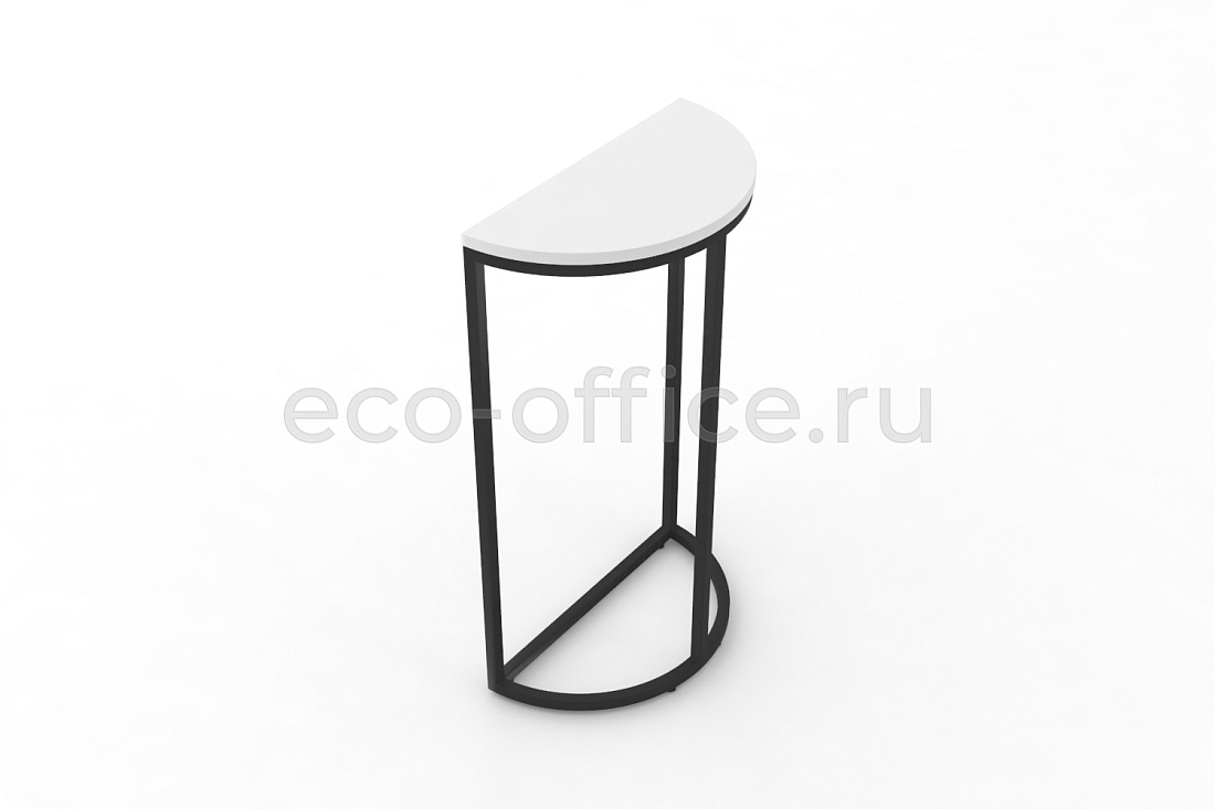 Стол журнальный SLICE-850 Белый Бриллиант / Черный металл  стоимость