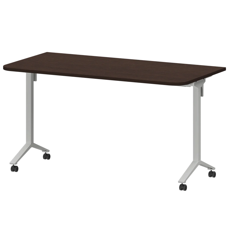 стол мобильный складной радиусный protech мб22-140.70р дуб венге/белый фото