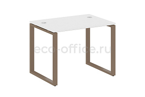 Стол письменный METAL SYSTEM STYLE БО.СП-1 Белый / Мокко металл фото