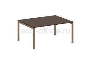 Стол переговорный (1 столешница) METAL SYSTEM QUATTRO 5x5 50БП.ПРГ-1.4 Венге Цаво / Мокко металл фото