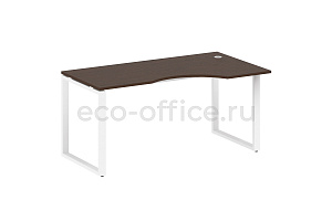 Стол криволинейный правый METAL SYSTEM STYLE БО.СА-1 (R) Венге Цаво / Белый металл фото