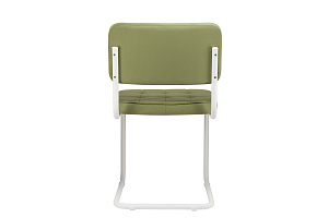 Конференц-кресло ECO-CHAIR COLOMBO Comfort CLM-05 Оливковый велюр / Белый металл фото