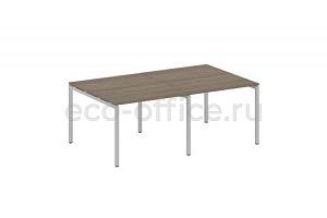 Стол переговорный (2 столешницы) METAL SYSTEM QUATTRO 4x4 40БП.ПРГ-2.1 Вяз Благородный / Серый металл фото