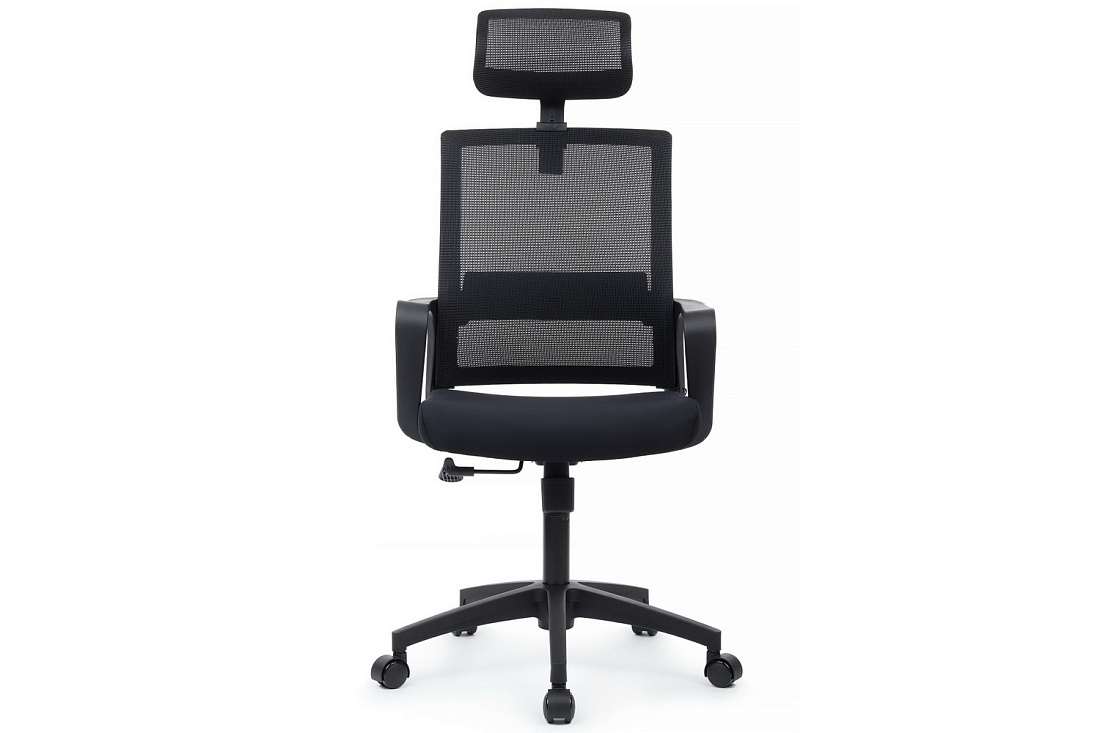 кресло rv chair mint p1029hbe чёрная сетка / чёрная ткань фото
