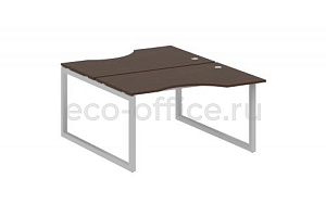 Рабочая станция криволинейная METAL SYSTEM QUATTRO 5x5 50БО.РАС-СА-2.2 Венге Цаво / Серый металл фото