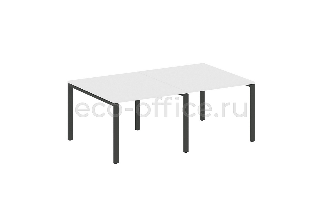 Стол переговорный (2 столешницы) METAL SYSTEM STYLE БП.ПРГ-2.1 Белый / Антрацит металл  стоимость