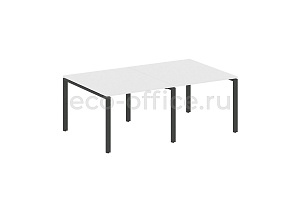Стол переговорный (2 столешницы) METAL SYSTEM STYLE БП.ПРГ-2.1 Белый / Антрацит металл фото