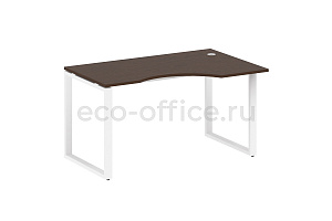 Стол криволинейный правый METAL SYSTEM STYLE БО.СА-2 (R) Венге Цаво / Белый металл фото