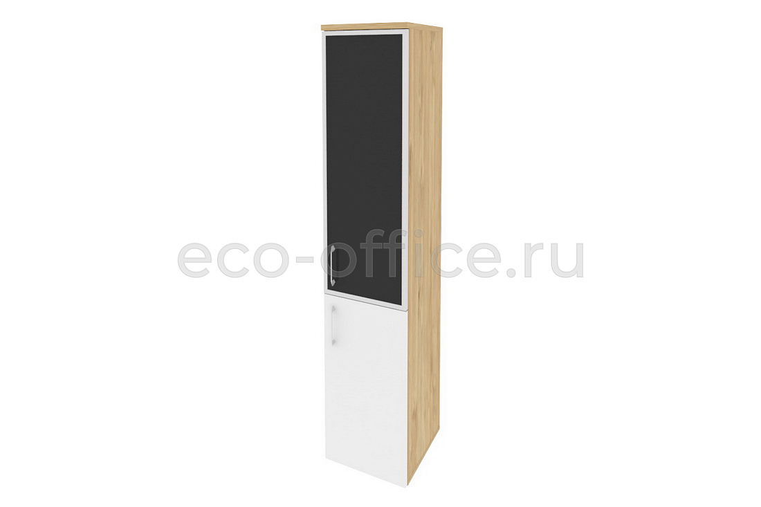 Шкаф высокий узкий правый ONIX O.SU-1.2 R (R) black Тиквуд Светлый / Белый Бриллиант  стоимость
