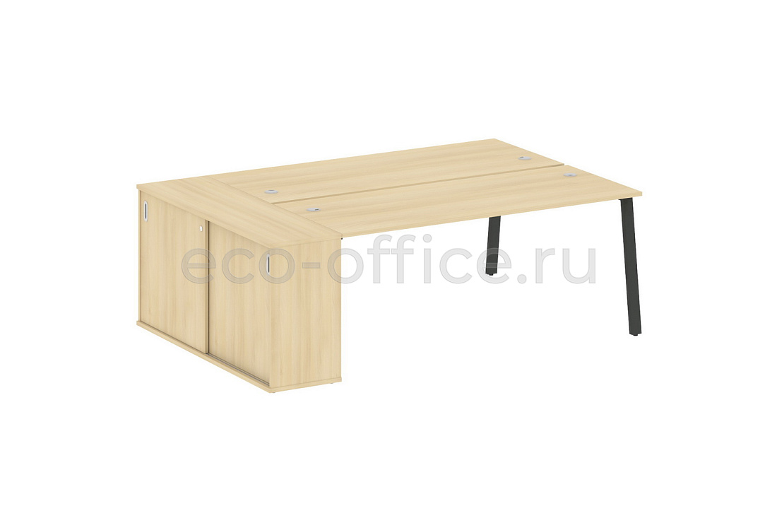 Рабочая станция с опорным шкафом-купе METAL SYSTEM STYLE БА.РС-СШК-1.5 Акация Лорка / Антрацит металл  стоимость