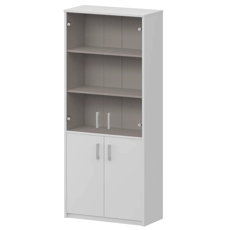 шкаф комбинированный с тонированным стеклом protech а-310/а-стл310тон белый фото