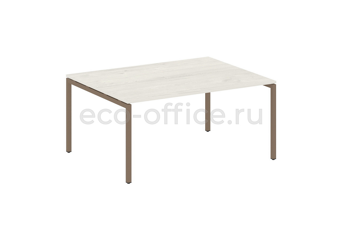 Стол переговорный (1 столешница) METAL SYSTEM QUATTRO 4x4 40БП.ПРГ-1.4 Дуб Наварра / Мокко металл  стоимость